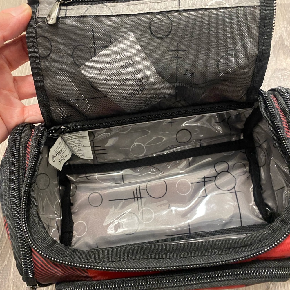 NEW Lug Trolley Mini Cosmetic Case- Red Check Baffalo - Picture 10 of 16
